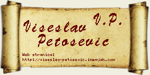 Višeslav Petošević vizit kartica